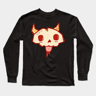 RED SKULL BLEP Long Sleeve T-Shirt